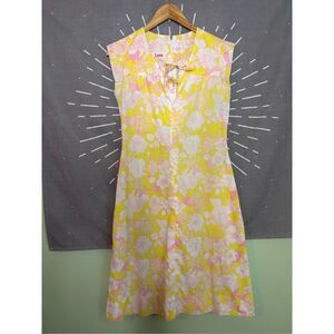 Vintage 60’s Lisa By Lilly Pulitzer White and Pink Floral Midi Dress
